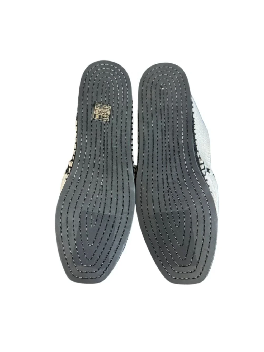 Tory Burch Black Bow Espadrille Flats Women's Cotton Canvas, Size 6.5 NWOB